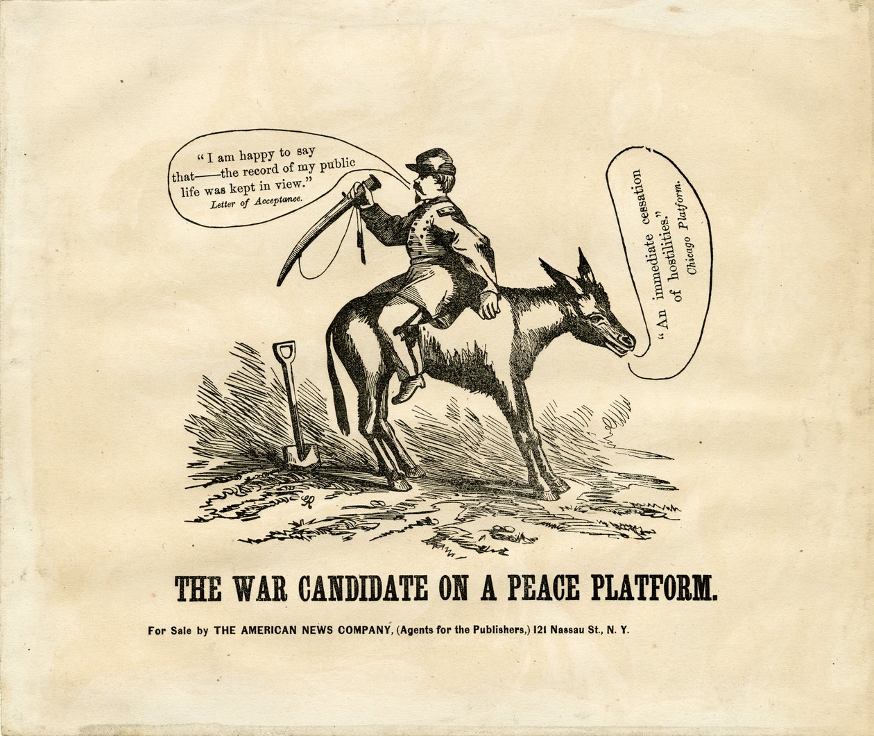 The War Candidate on a Peace Platform, 1864 (dřevoryt) od American School