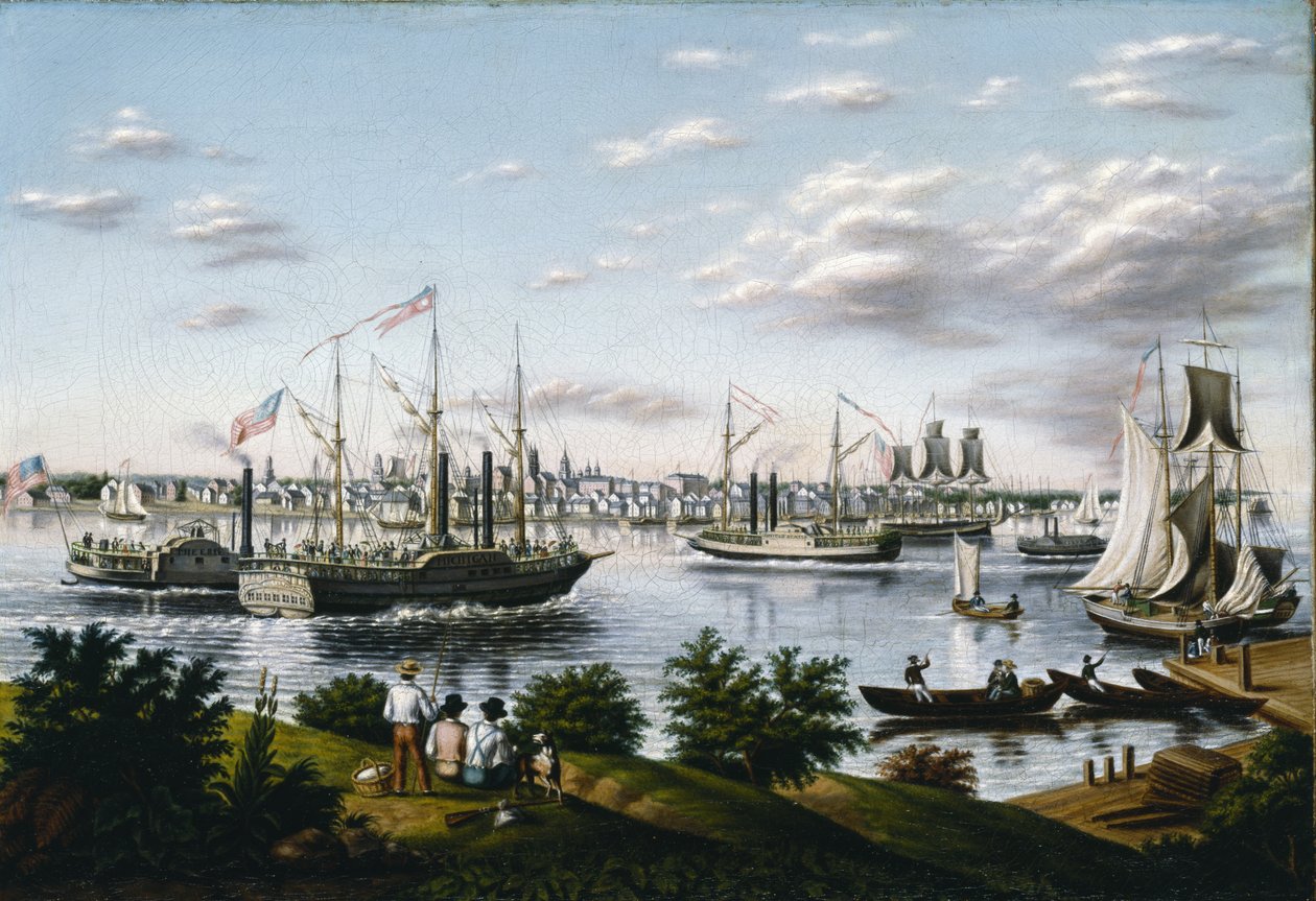 Pohled na Detroit v roce 1836, 1836-37 od American School