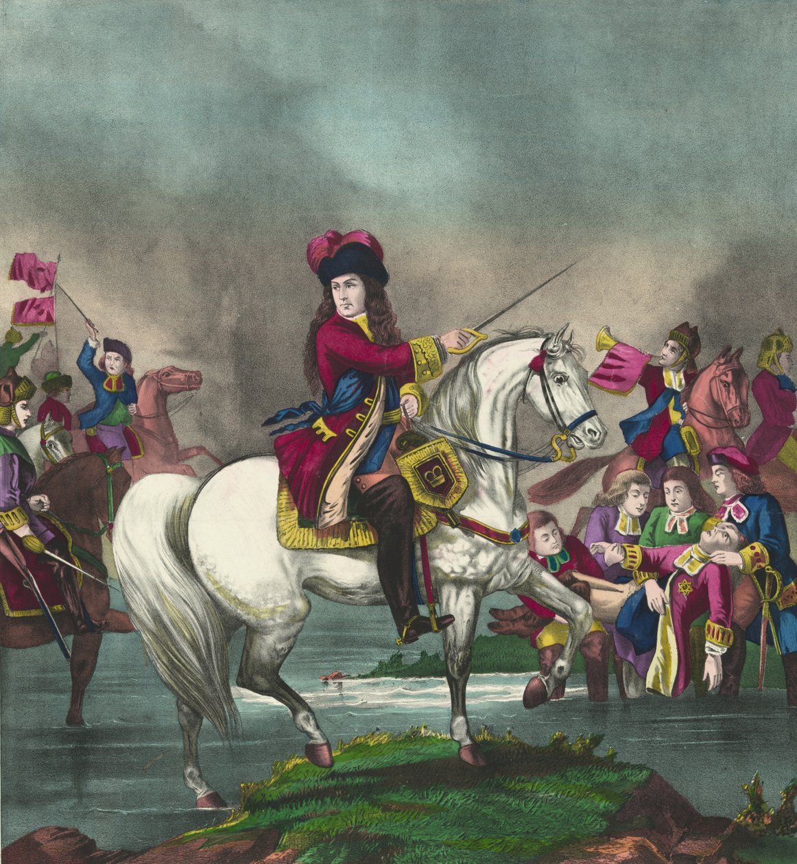 William III v bitvě u Boyne, 1874 od American School