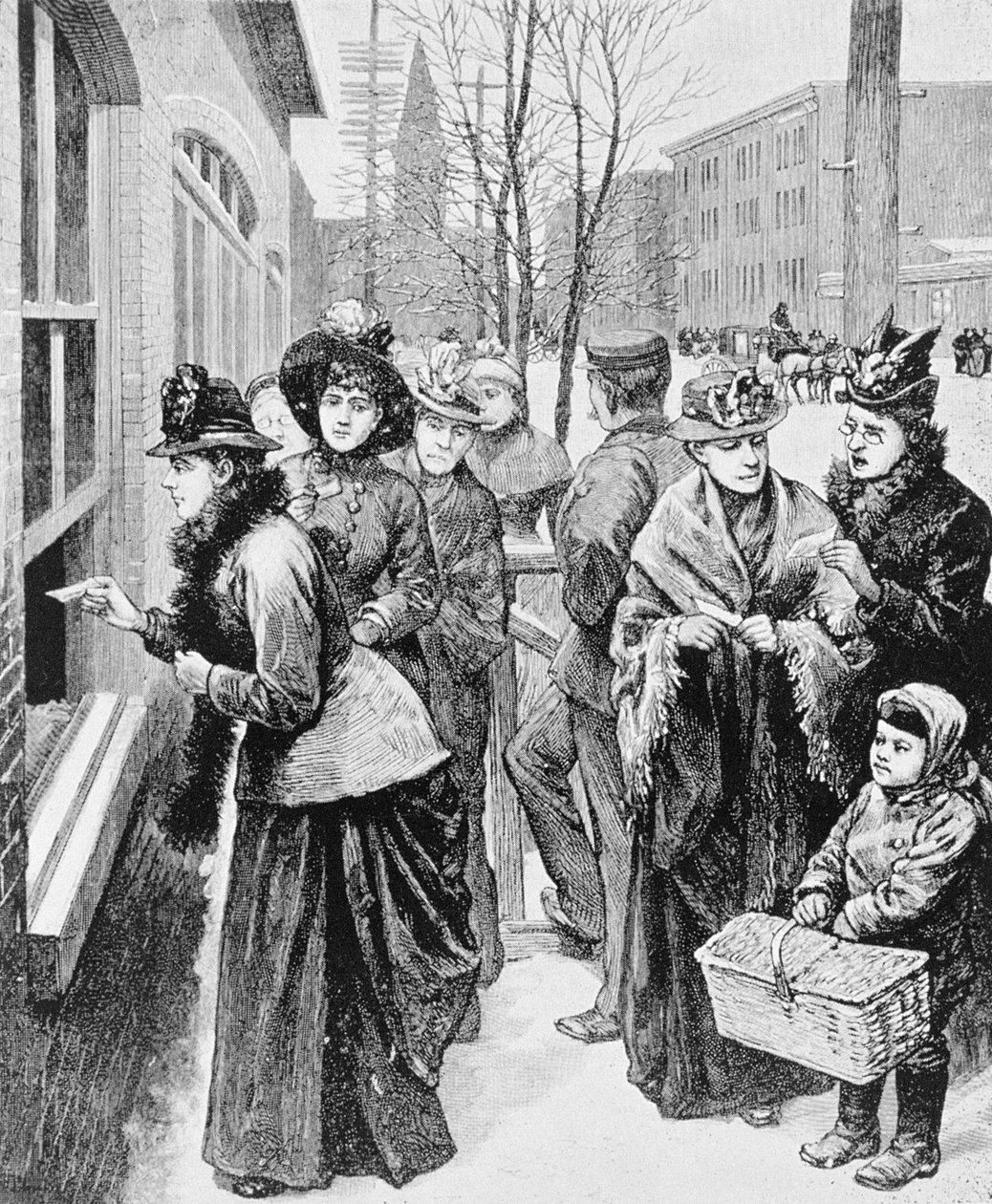Ženy se seřadily k účasti ve volbách, 1870 od American School