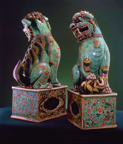 Fu-Dogs, ochránci víry (porcelán) od Chinese School