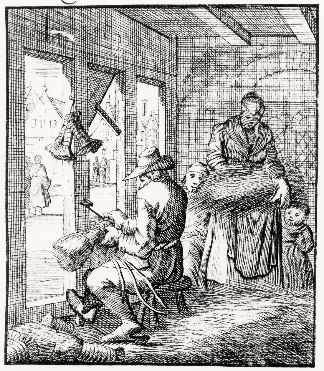 Výrobce koštěte, 1718 od Dutch School