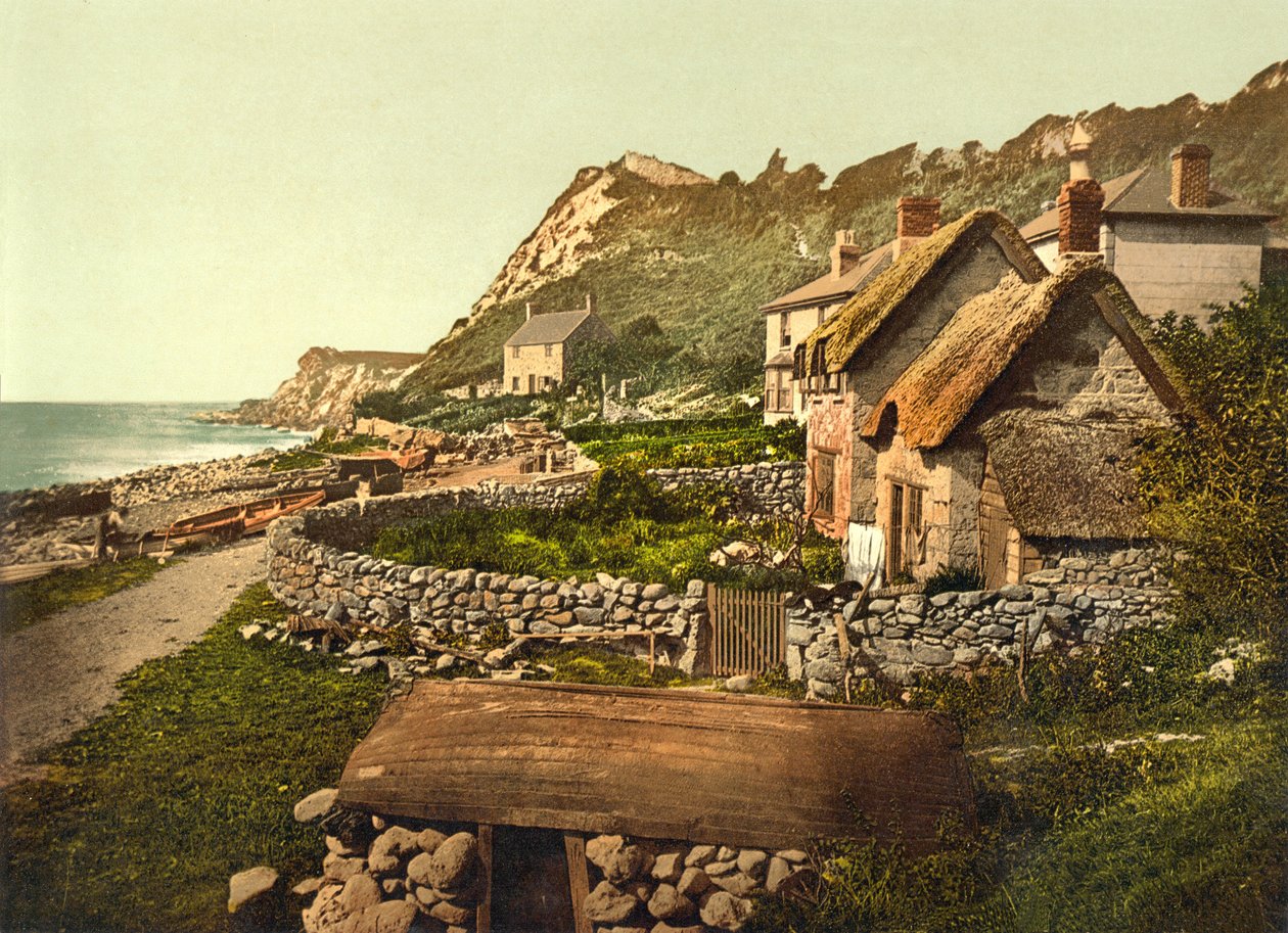 Cliffs, Shanklin, IOW, hospoda. c.1890 - 1900 (chromolitograf) od English Photographer