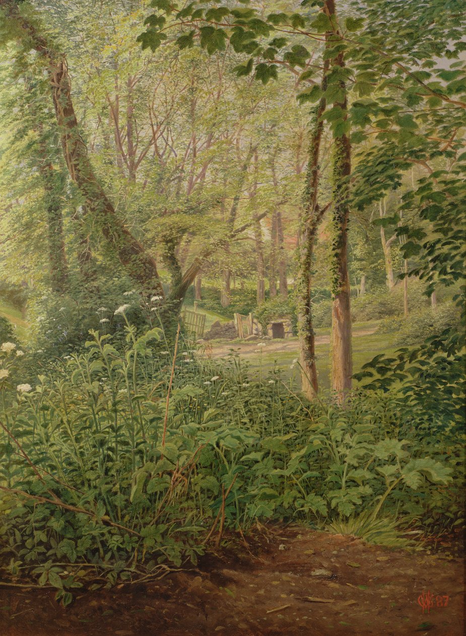 A Clearing in the Woods, podepsaný C. H. W. 87 od English School