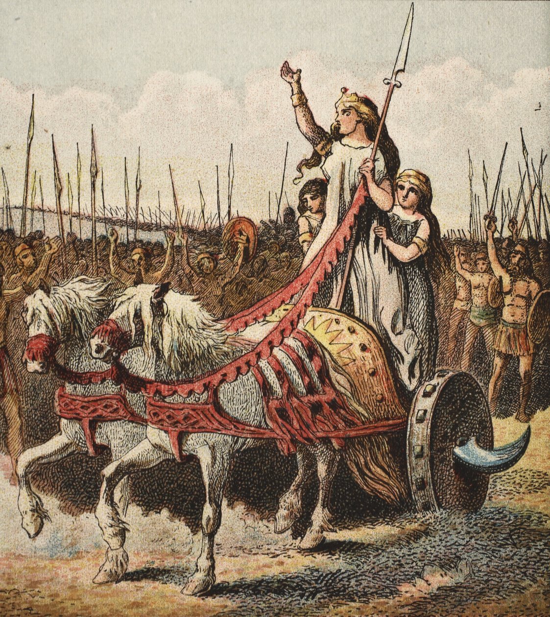 Boadicea a její armáda, hospoda. 1890 od English School