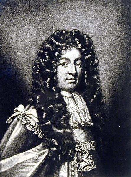 Charles Seymour (1662-1748) vévoda ze Somersetu, ilustrace z Portrétů postav slavných v britské historii, vyryl Robert Dunkarton (1744-c.1817) (mezzotinta) od English School
