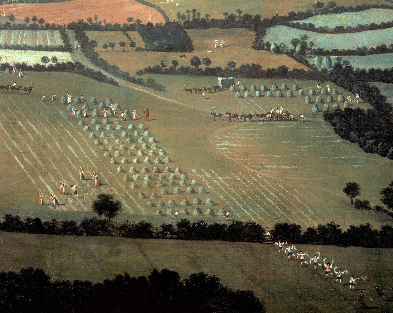 Country Round Dixton Manor, kolem roku 1725 (detail z roku 18102) od English School