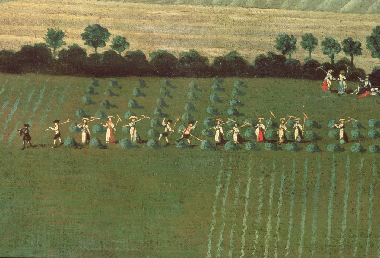 Country Round Dixton Manor, kolem roku 1725 (detail z roku 18102) od English School