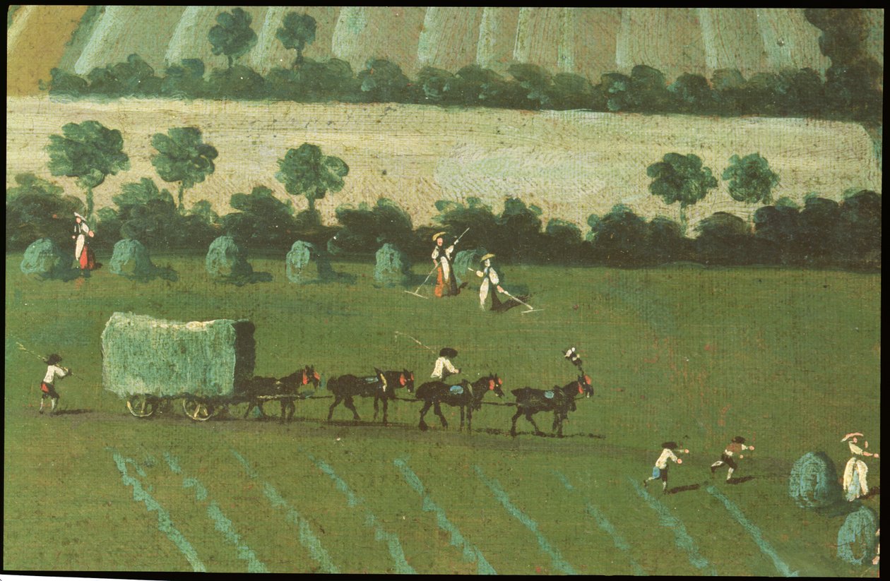 Country Round Dixton Manor, kolem roku 1725 (detail z roku 18102) od English School