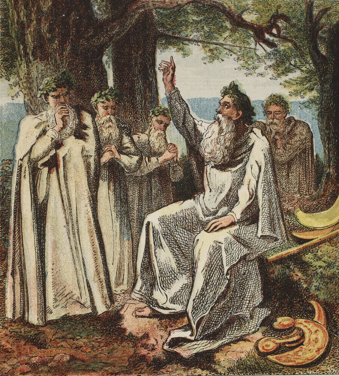 Druidové nebo britští kněží, hospoda. 1890 od English School