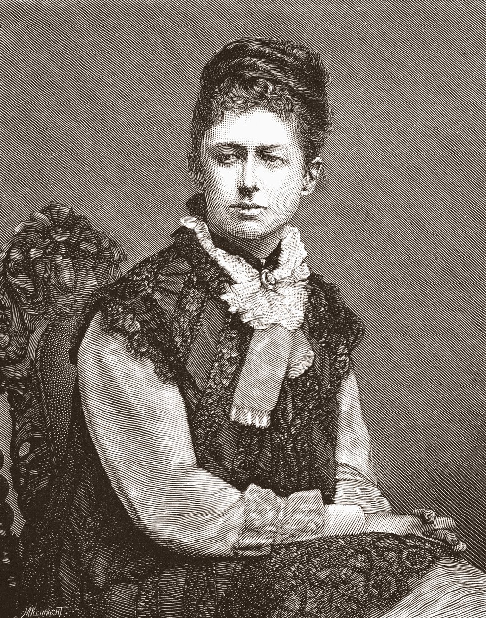 Elizabeth Southerden Thompson z The Magazine of Art, publikovaný v roce 1878 od English School