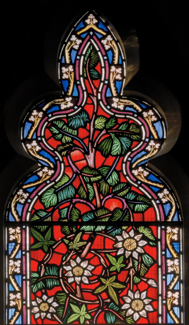 Květinové okno s datlovou palmou, 1864 od English School