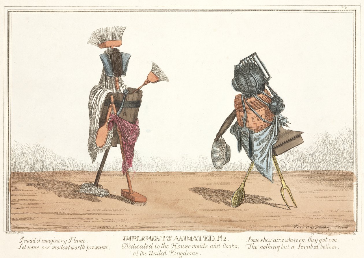 Implements Animated, 1811 (ručně kolorovaný lept) od English School