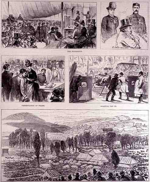 Jubilejní festival v Pontypool, Monmouthshire, na Velikonoční pondělí: The Eisteddfod, z The Illustrated London News, 16. dubna 1887 od English School