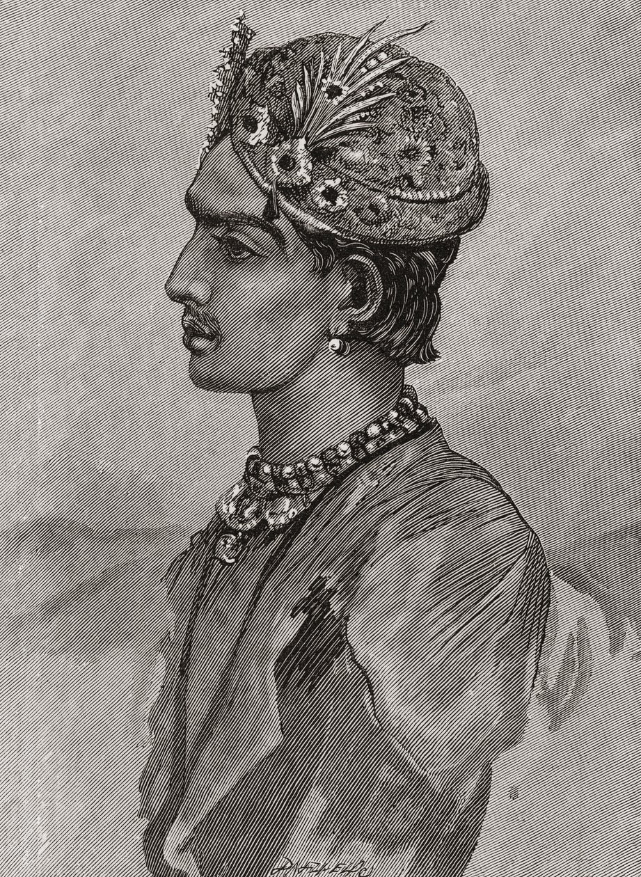 Maharaja Mangal Singh Prabhakar z Magazine of Art, publikovaný v roce 1878 od English School
