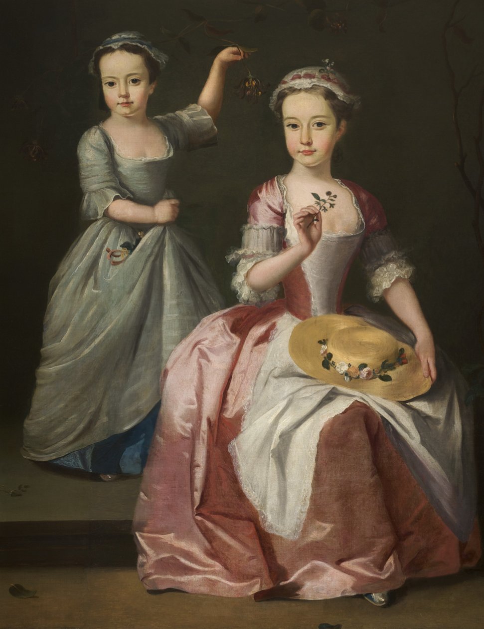 Meriel Legh a Dorothea Byrne, kolem roku 1750 od English School