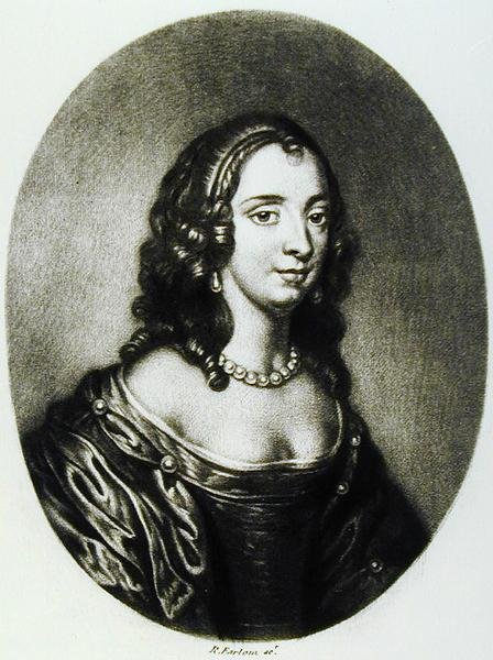 Portrét Anne Clarges, vévodkyně z Albemarle, vyrytý Richardem Earlomem (1743-1822) z Illustrious Characters in British History (mezzotinta) od English School