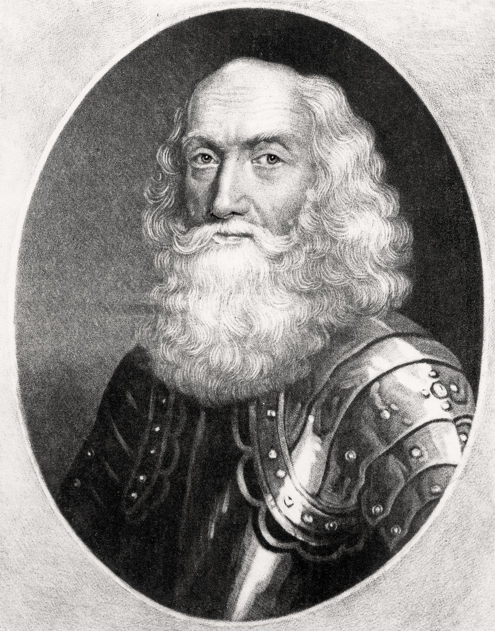 Portrét generála Thomase Dalyella (asi 1599-1685) vyrytý Richardem Earlomem (1743-1822) a Charlesem Turnerem (asi 1773-1857) z Illustrious Characters in British History (mezzotinta) od English School