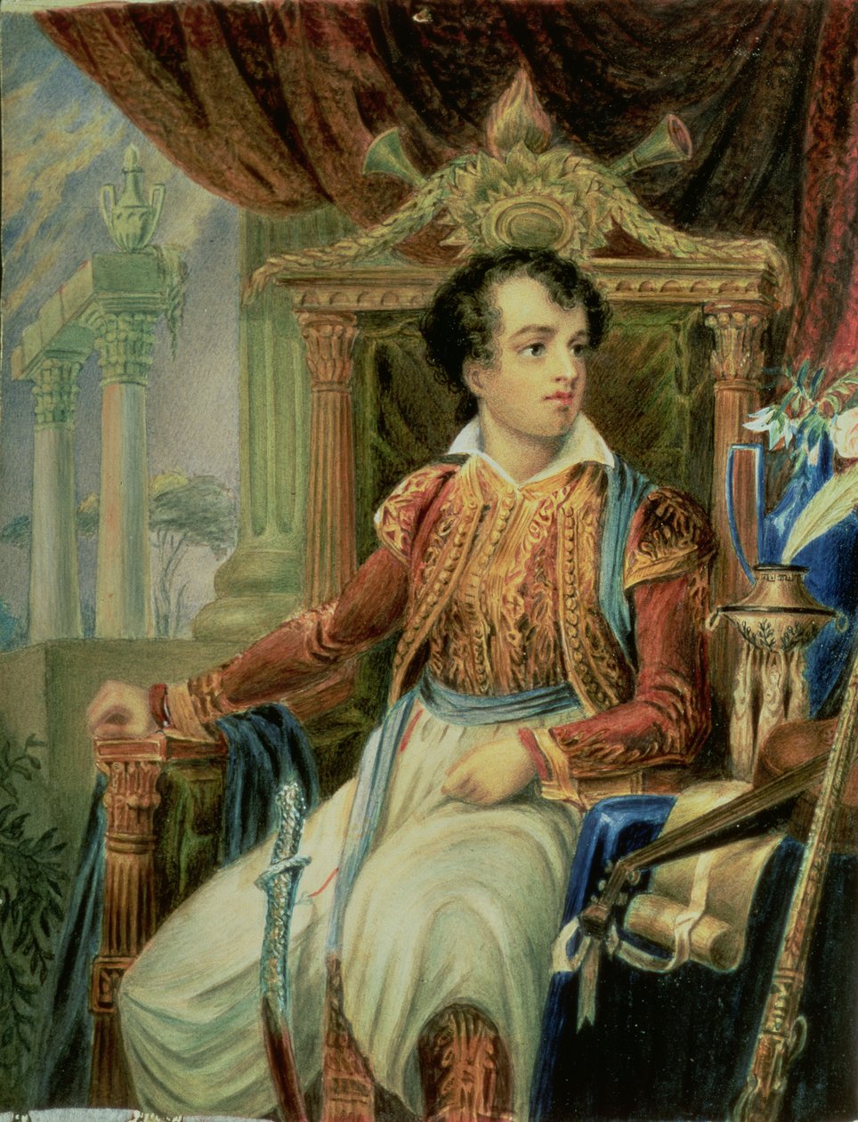 Portrét George Byrona (1788-1824) od English School