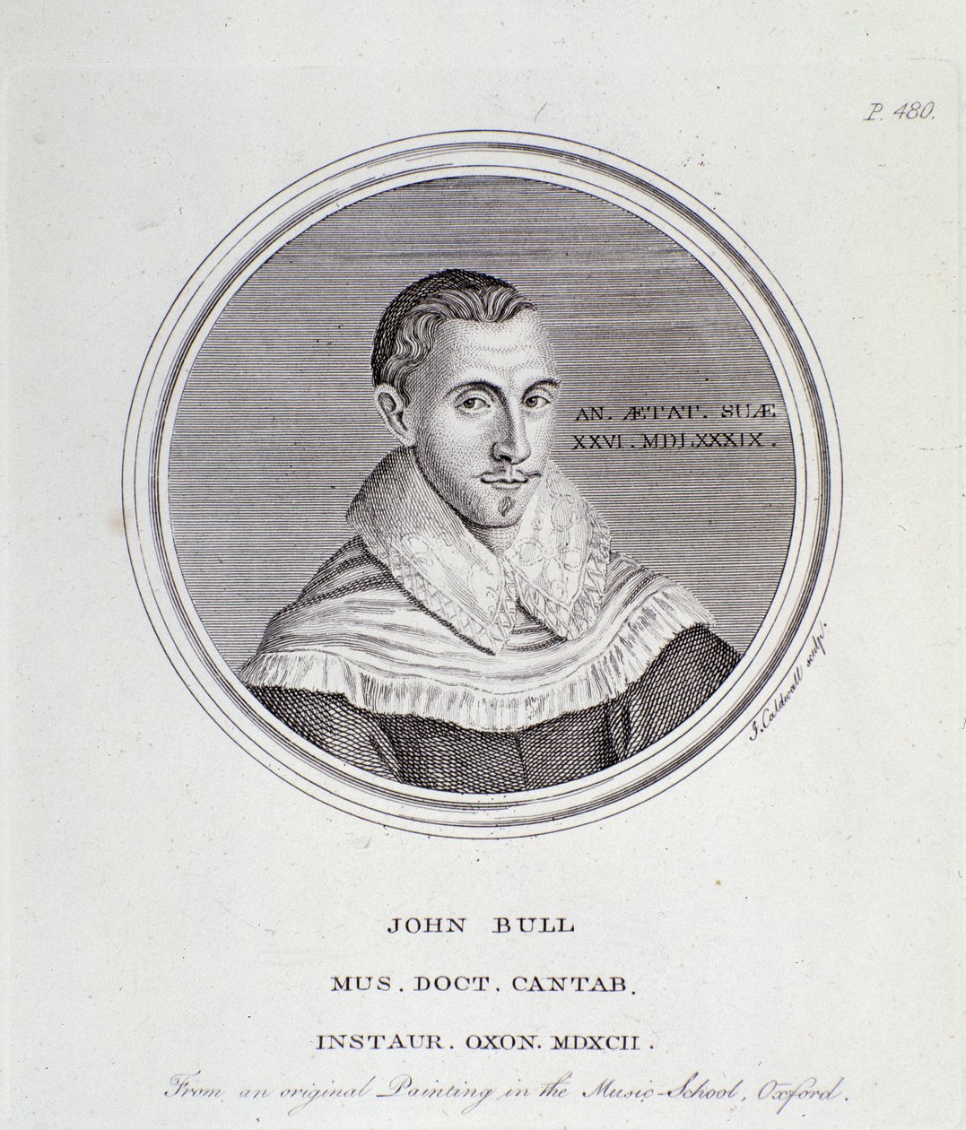 Portrét anglického skladatele Johna Bulla (1562-1628) od English School