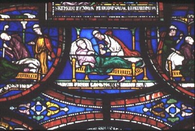 Scéna ze života svatého Tomáše a Becketa, okna kaple Trojice, c.1220 od English School