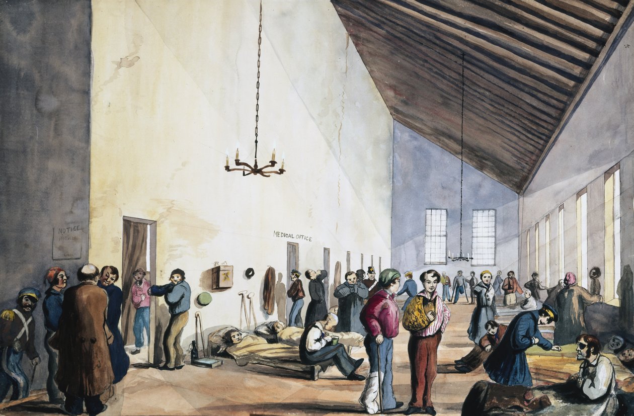 Scutari Hospital, Turecko, 1857 (wc na papíře) od English School