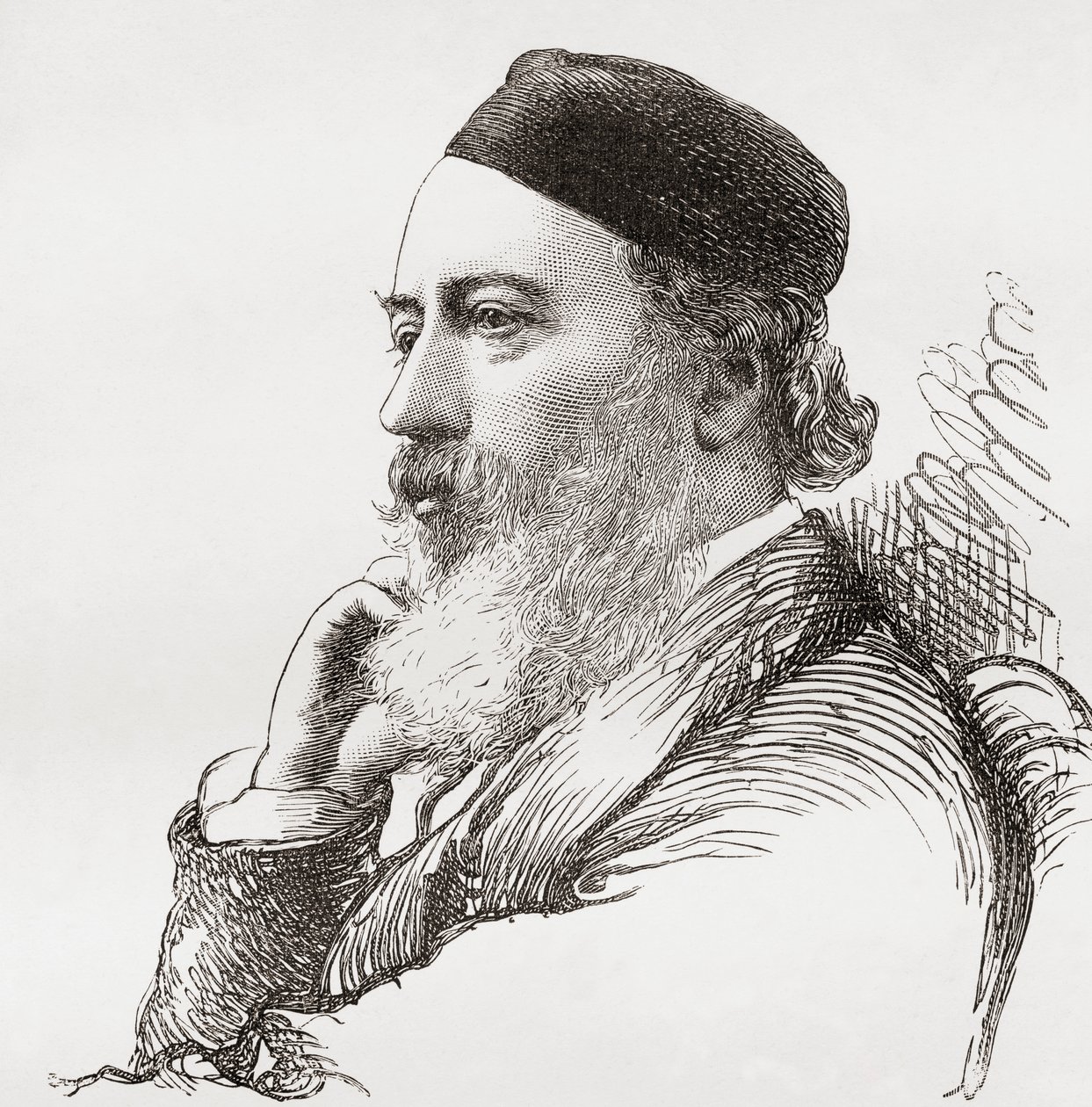 Sir John Gilbert z The Magazine of Art, publikovaný v roce 1878 od English School