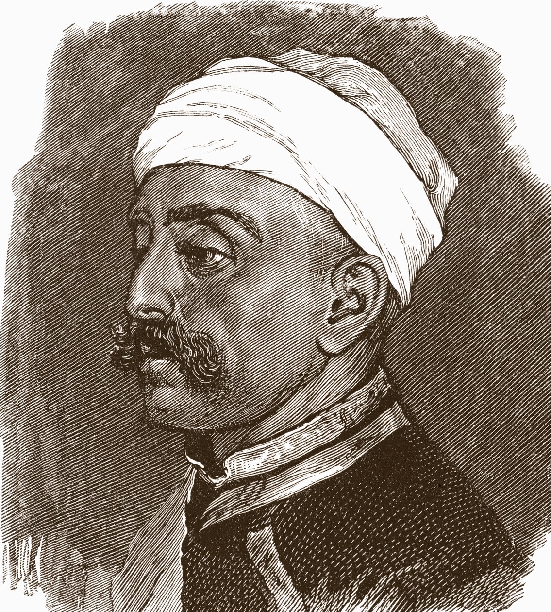 Sir Mir Turab Ali Khan z The Magazine of Art, publikovaný v roce 1878 od English School