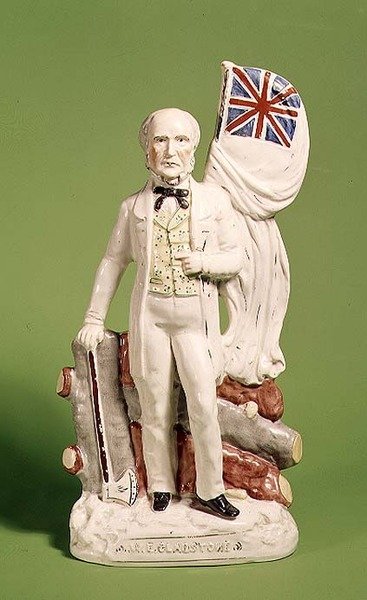 Staffordshirská figurka Gladstonea, 1873 od English School