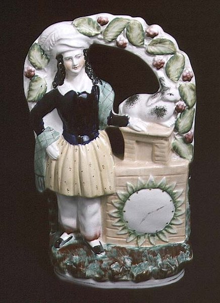 Stafordšírská figurka muže s králíkem, 1840 (keramika) od English School