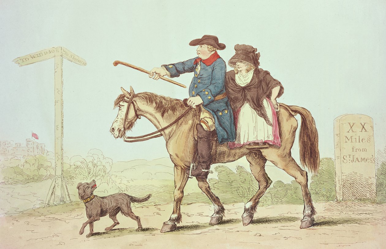 The Constant Couple, 1786 (barevný lept) od English School