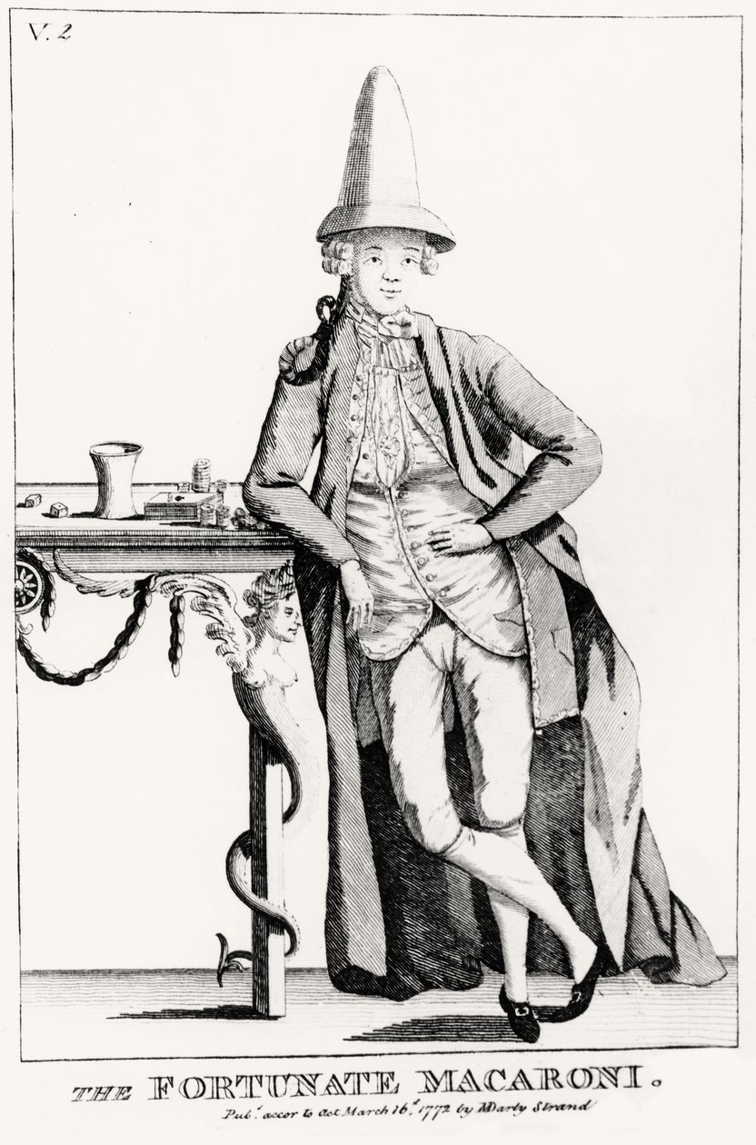 The Fortunate Makaroni, hospoda. N. Dandy, 16. března 1772 od English School