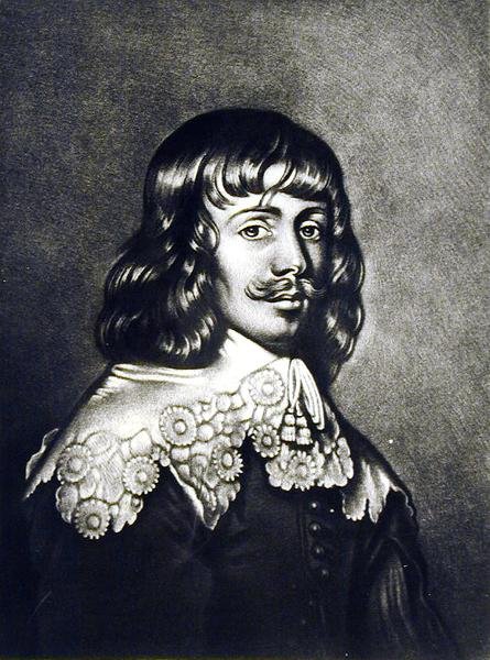 William Hamilton (1616-51) 2. vévoda z Hamiltonu, ilustrace z Portrétů postav slavných v britské historii, vyryl Robert Dunkarton (1744-c.1817) (mezzotinta) od English School