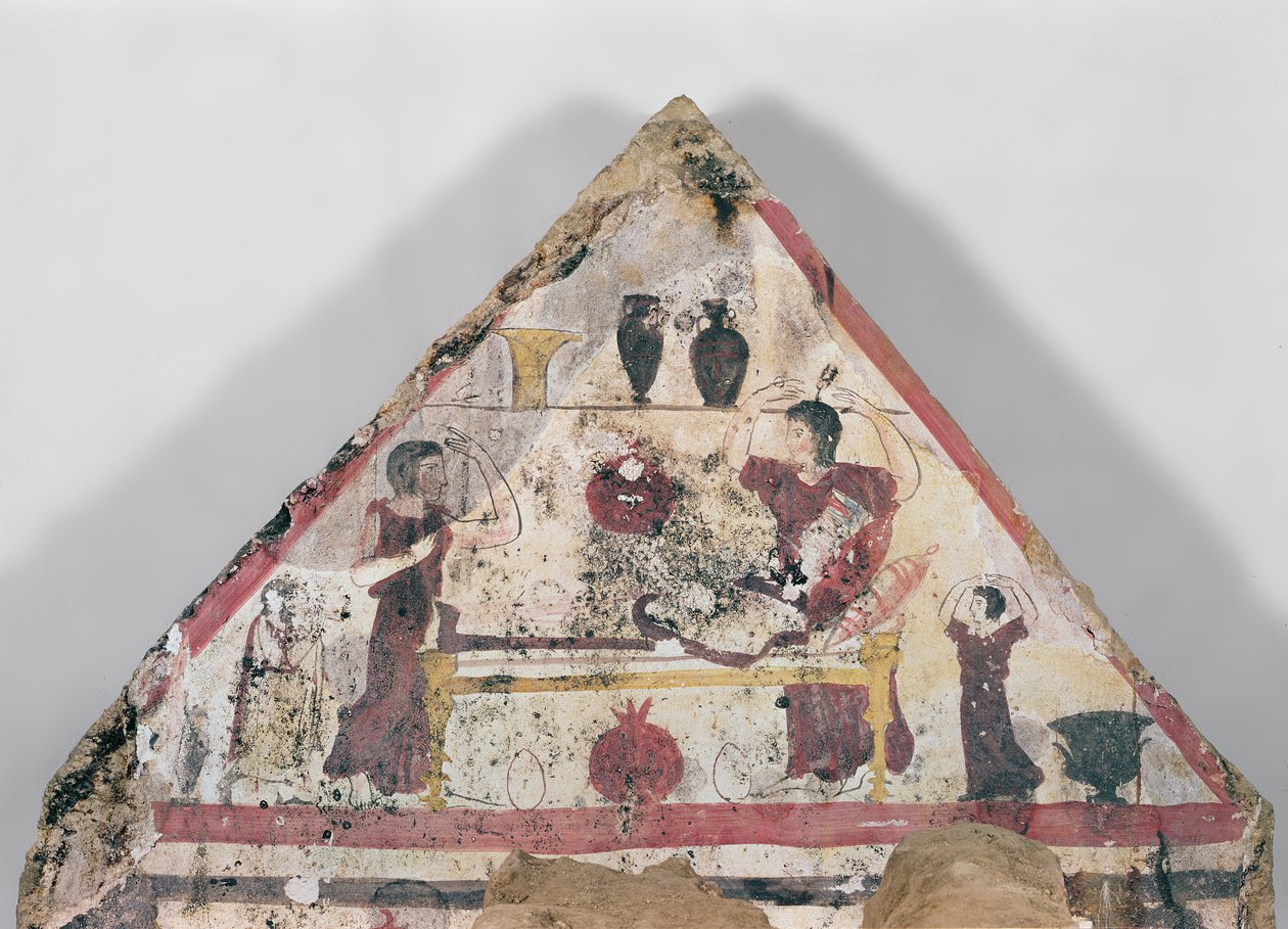 Scéna obětování zesnulému od Etruscan