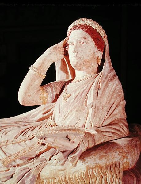 Sarkofág Larthia Seianti (terakota) (detail) od Etruscan