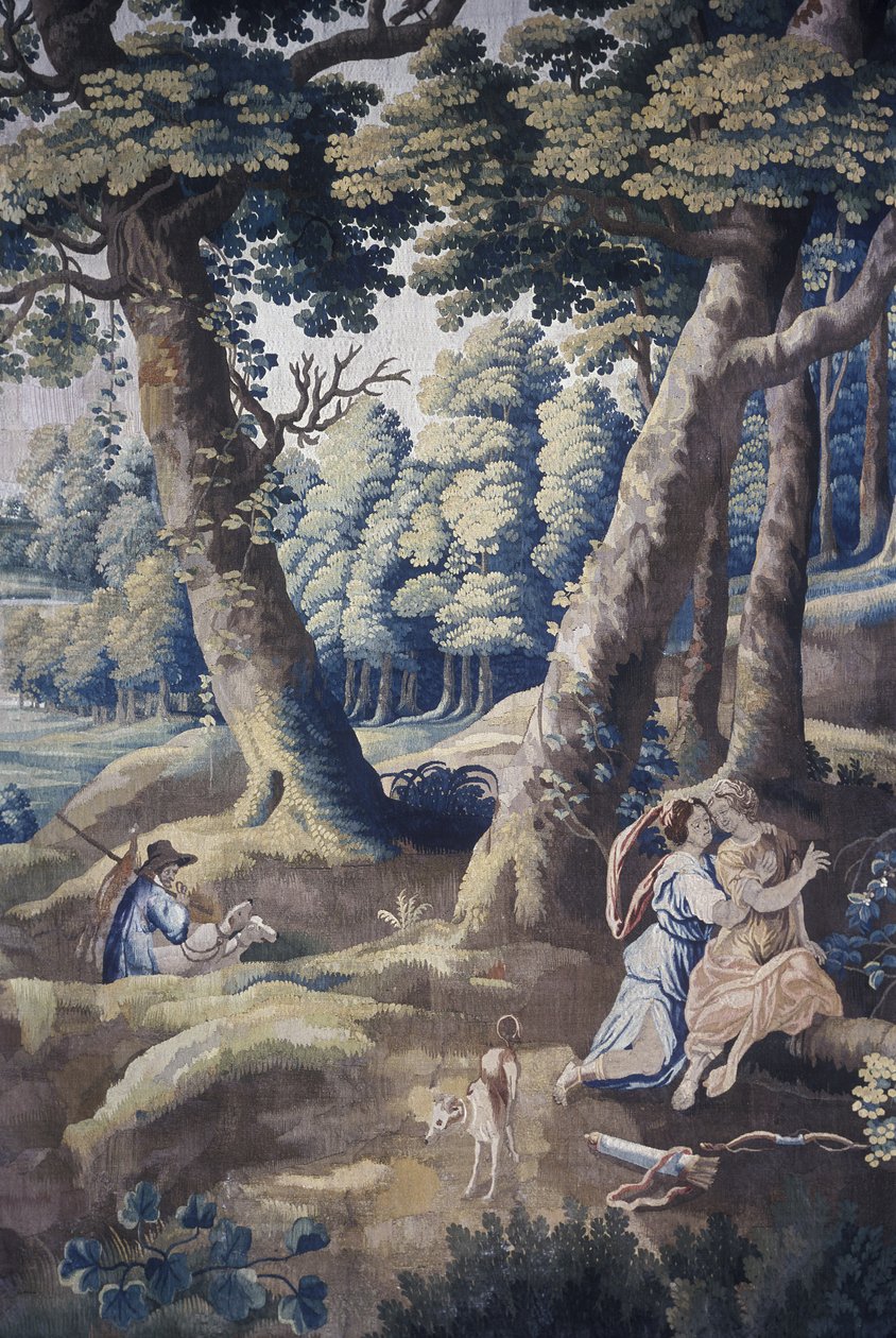Scéna ze série gobelínů Life at Country Mansion (textil) (viz také 1275717) od Flemish School