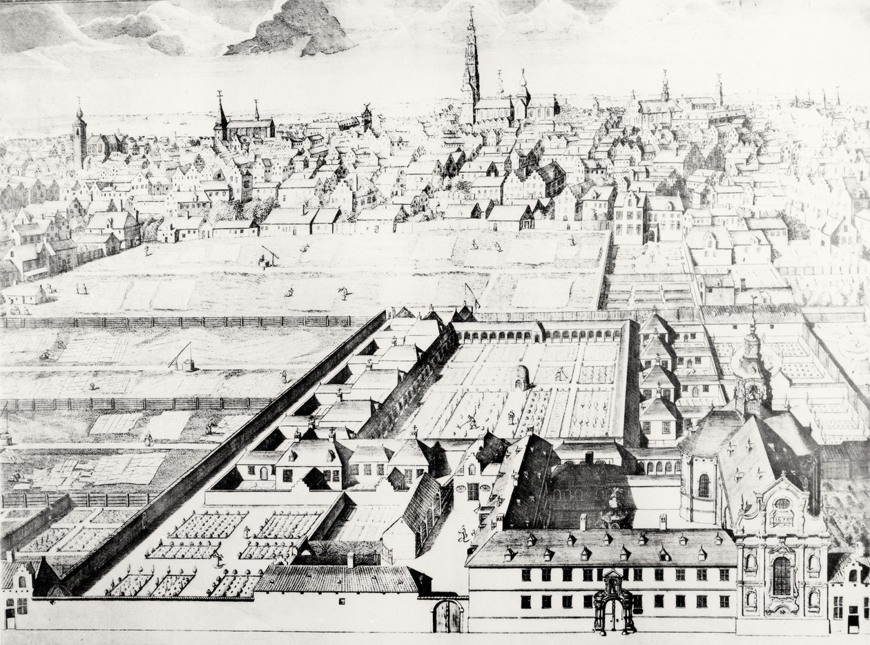 Pohled na Antverpy od Flemish School