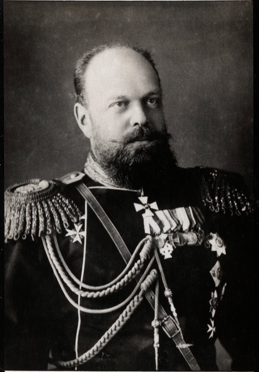 Portrét Alexandra III Ruska (1845-1894), císaře Ruska. od French Photographer