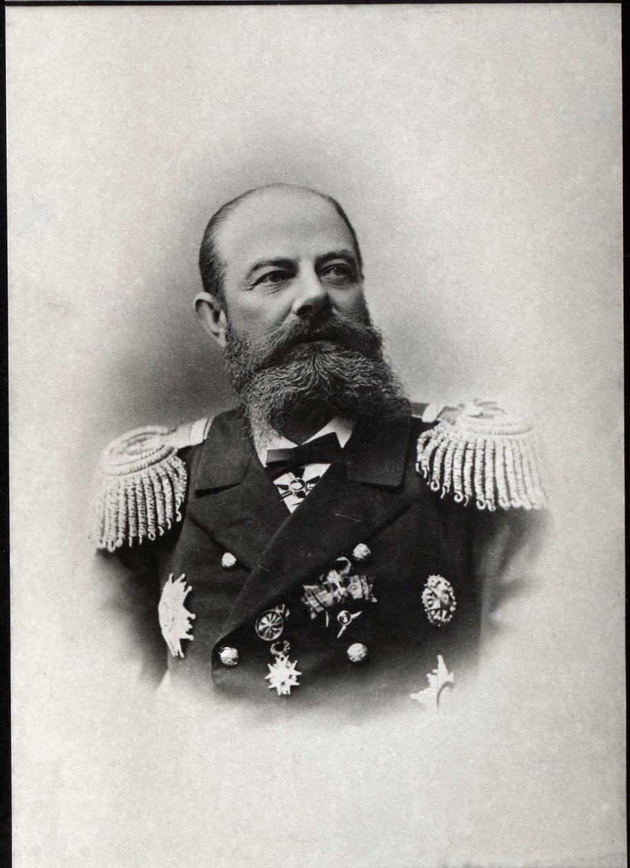 Portrét Avellana, ruského admirála a velitele ruské středomořské flotily. od French Photographer
