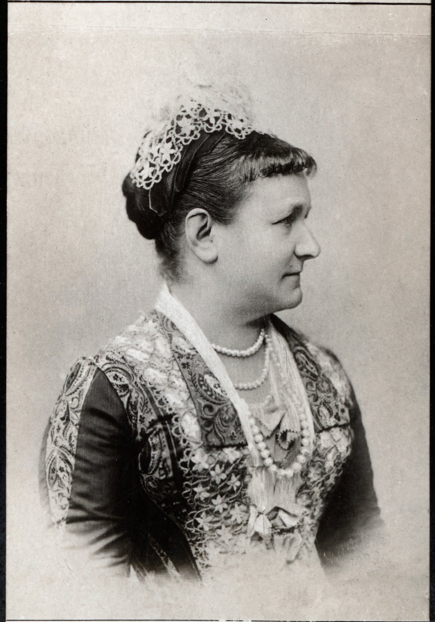 Portrét Caroly z Vasy (1833-1907), královny Saska. od French Photographer