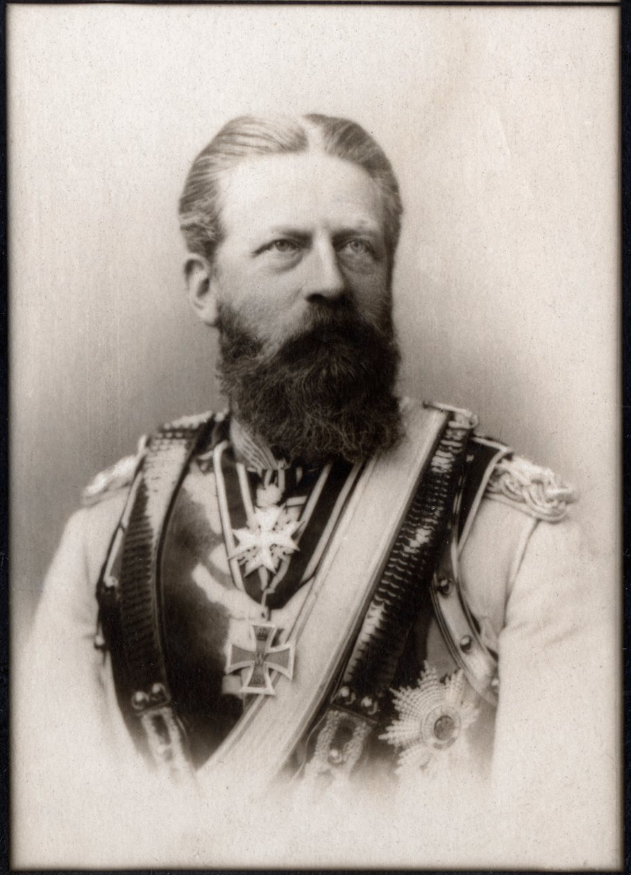 Portrét Fridricha III. (Friedrich von Hohenzollern) (1831-1888), německého císaře. od French Photographer