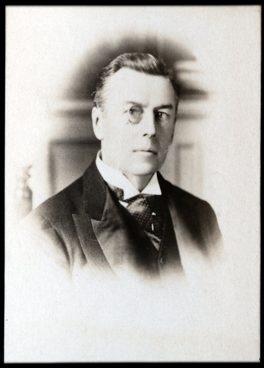 Portrét Lorda Josepha Chamberlaina (1836-1914), britského obchodníka, politika a státníka. od French Photographer