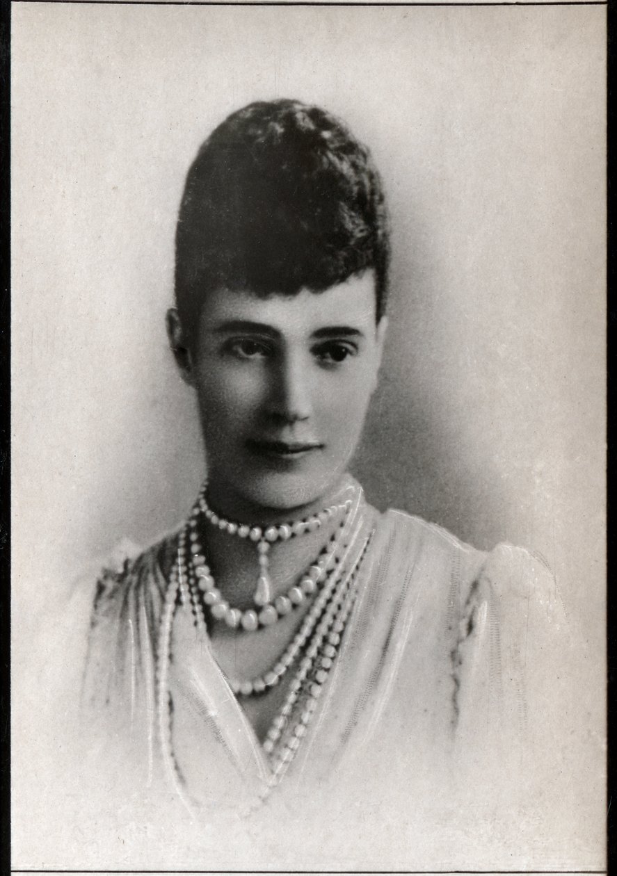Portrét Marie Fjodorovny (1847-1928), choti císařovny Ruska. od French Photographer