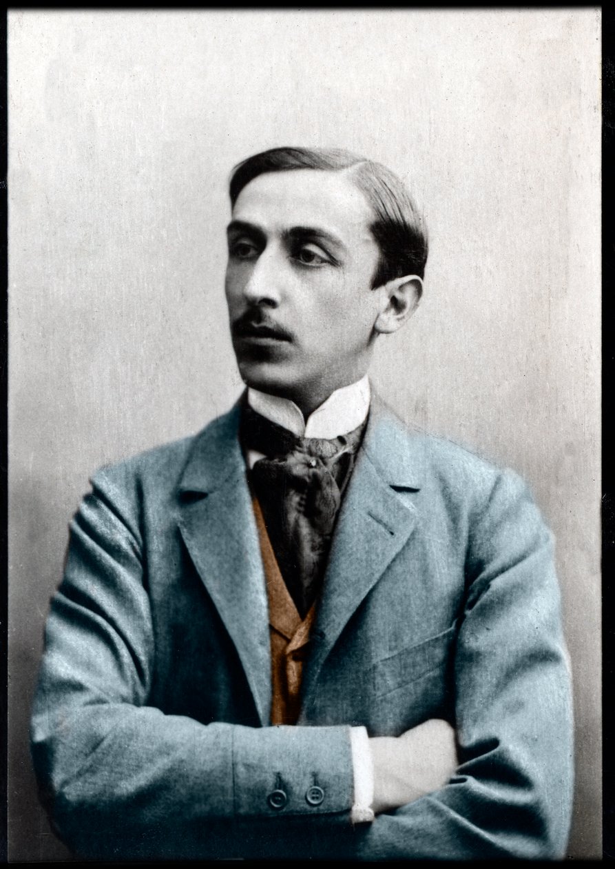 Portrét Maurice Barrese (1862-1923), francouzského romanopisce, novináře a socialistického politika. od French Photographer