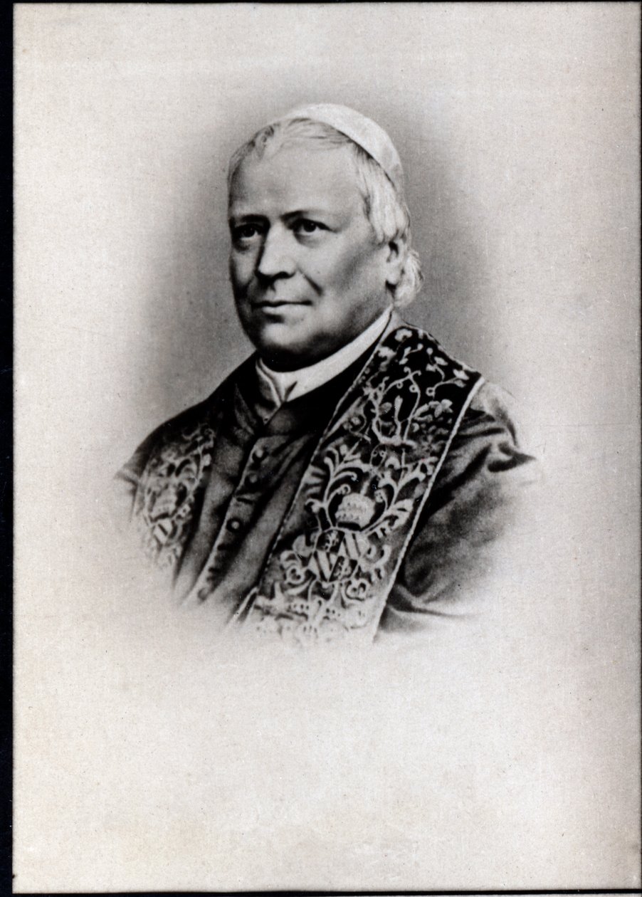 Portrét papeže Pia IX (Pie IX) (1792-1878). od French Photographer