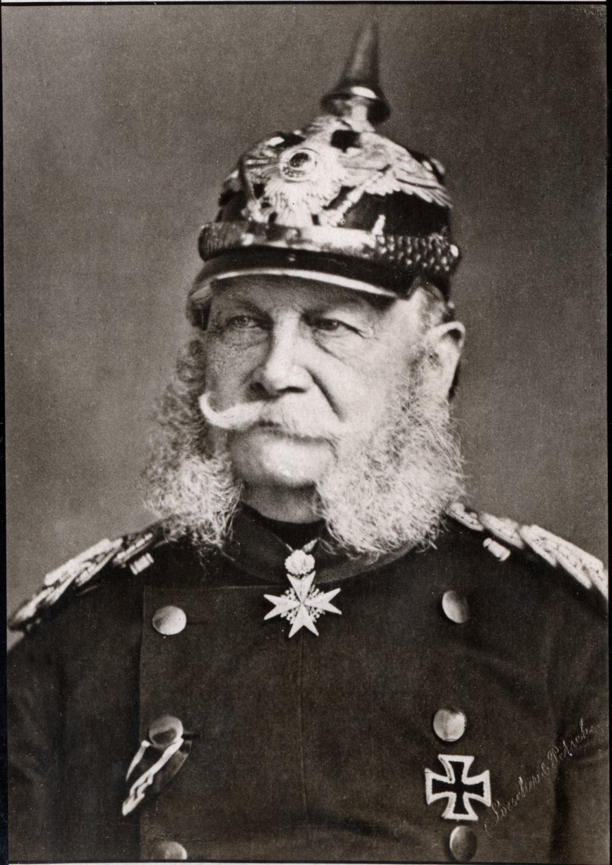 Portrét Viléma I. (1797-1888), německého císaře. od French Photographer