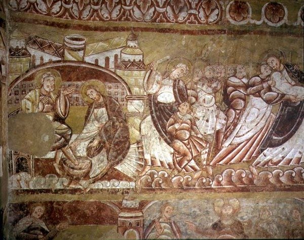 (Lto R) Christ Washing Peters Feet, Jidáš líbající Krista (podrobnosti viz 95751) od French School