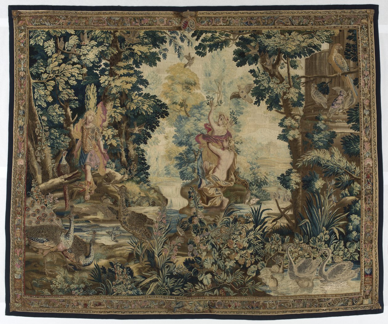 Apollo a Dafné, manufaktura Beauvais (vlna, hedvábí a stříbrná nit) od French School