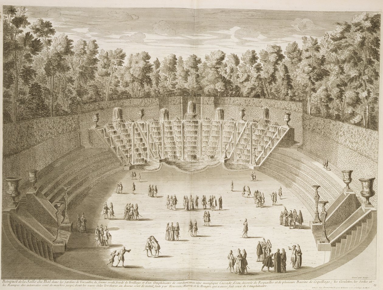 Bosquet du Salle de Bal, Versailles, kolem roku 1715 od French School