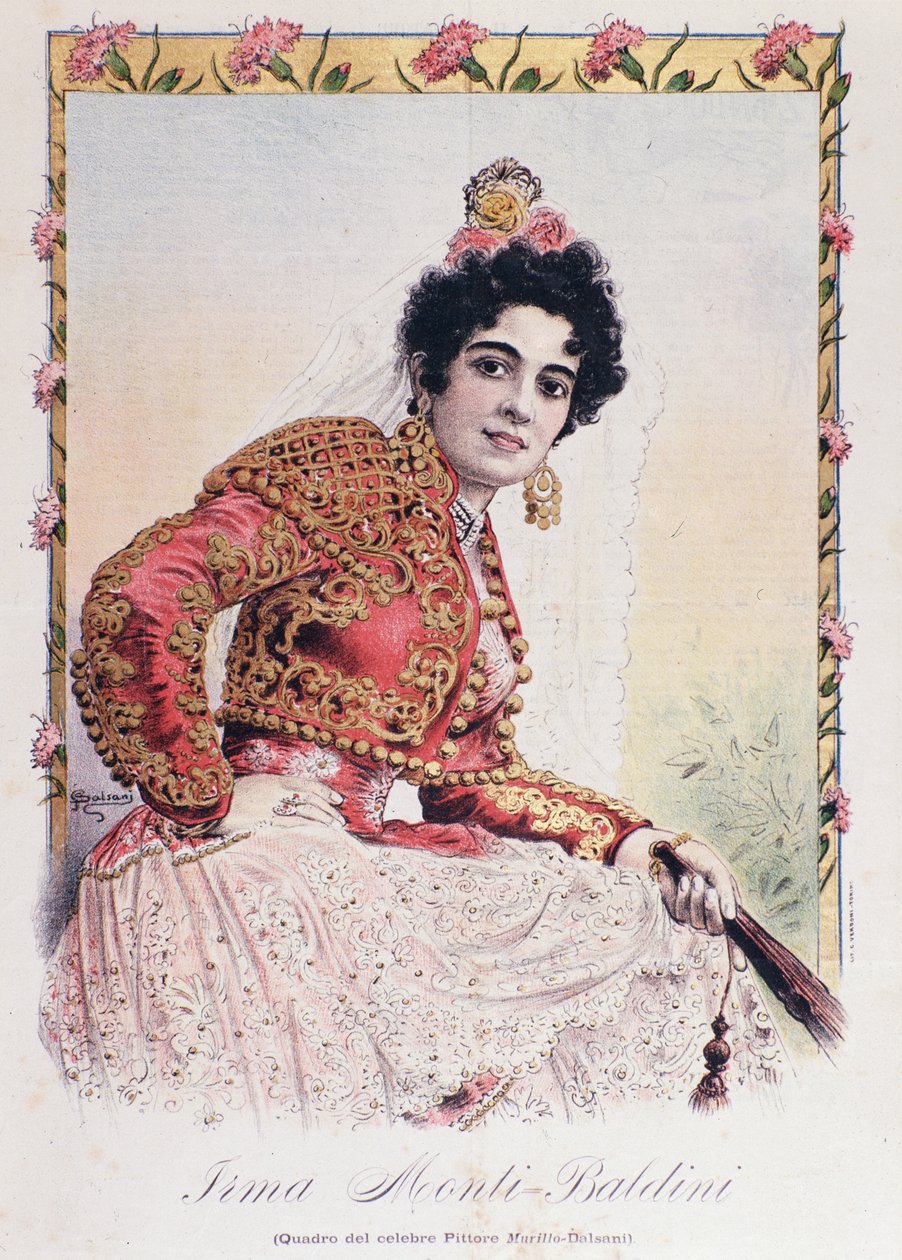 Kostým Irmy Monti Baldini (Carmen) účinkující v opeře Carmen od Georgese Bizeta od French School